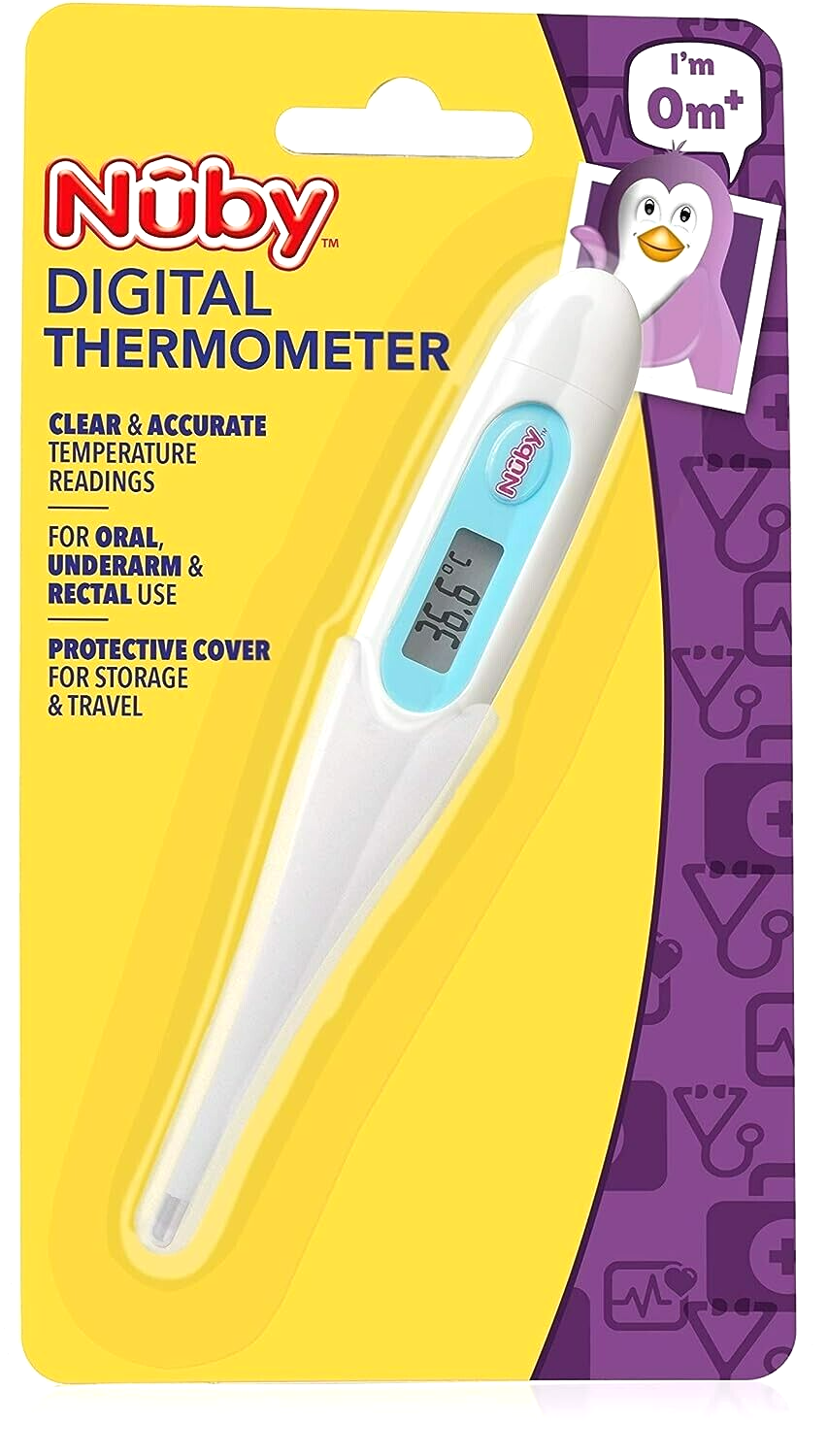 Nuby Digital Thermometer Newborn to Adult UnderarmOralRectal New