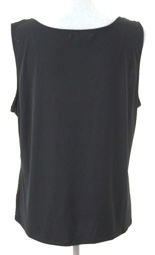 New ELLEN TRACY Open Cardigan & Tank Sweater - XL Midas Touch Black & Gold - Picture 7 of 10