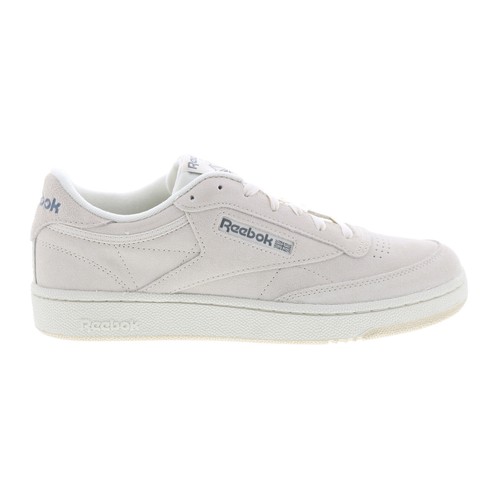 Reebok Club C 85 Mens Gray Suede Lace Up Lifestyle Sneakers Shoes - 第 1/8 張圖片