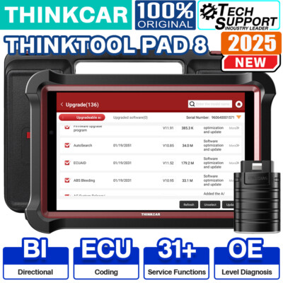 THINKCAR THINKTOOL PAD8 Car Diagnostic Tool Bidirectional Scanner ECU KEY Coding