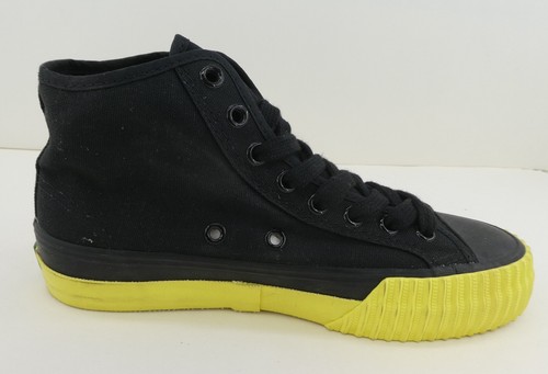 PF Flyers Center Reissue Mid Black Yellow Canvas Womens 6 - Picture 2 of 6