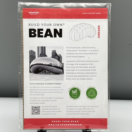 CHICAGO BEAN SCULPTURE New BUILD YOUR OWN DIY KIT Cloud Gate ASSEMBLE DESIGN ART - Picture 5 of 9