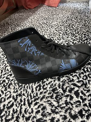 Louis Vuitton Christopher Nemeth Damier Graffiti Sneakers High Top Black 
