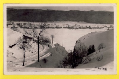 Old postcard cliché VUEZ FRANCE 25 - MOUTHE (Doubs) under the snow