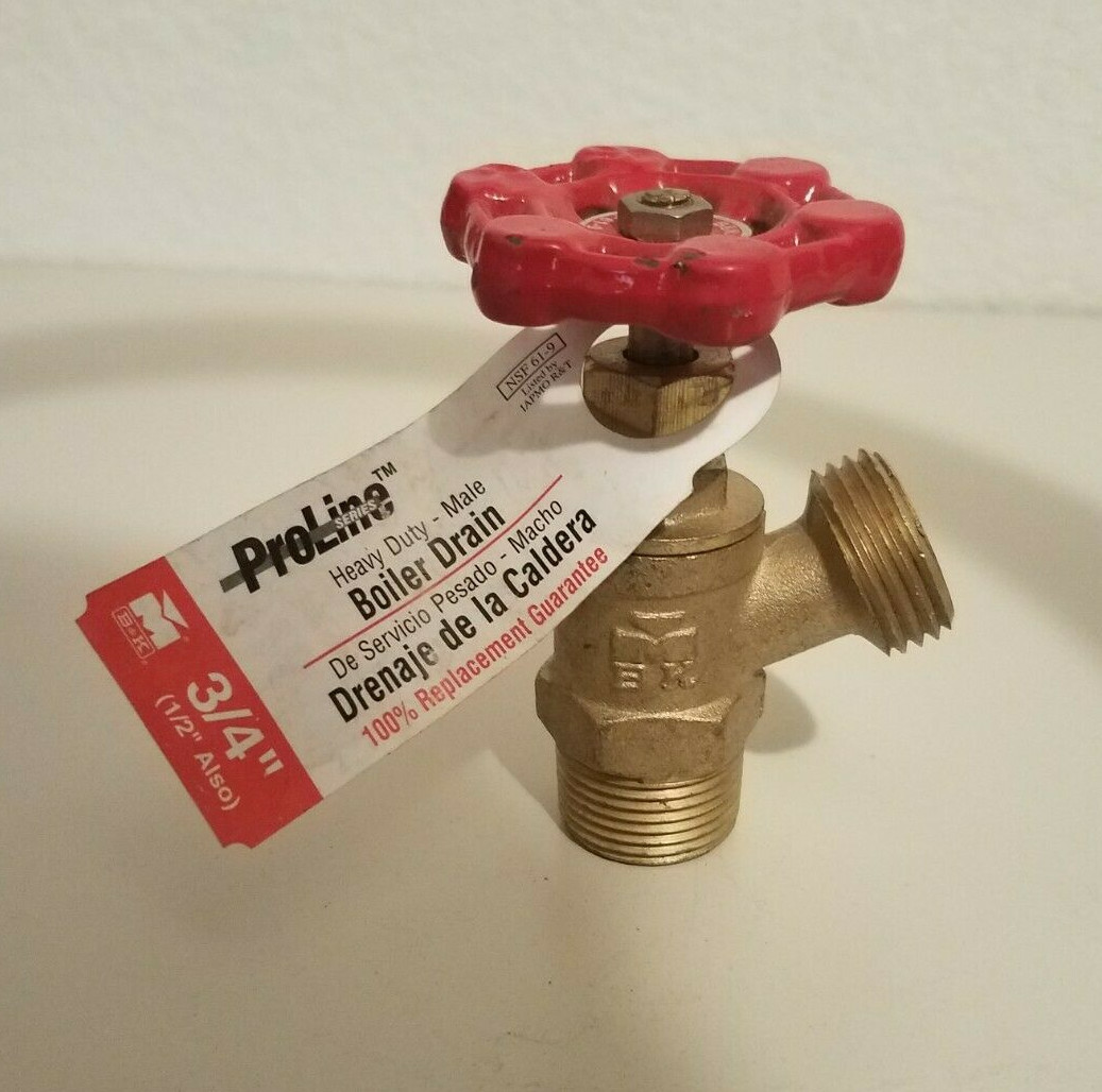 Mueller 102-704 Brass Body Proline Heavy Duty Boiler Drain 3/4u0026#034; MIP or  1/2u0026#034; FIP | eBay
