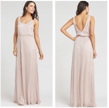 NWT Show Me Your Mumu Kendall Maxi Dress Mauve Glimmer Size Medium