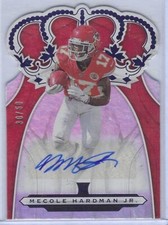MECOLE HARDMAN JR 2019 CHRONICLES CROWN ROYALE BLUE DIE CUT AUTO RC #D /50