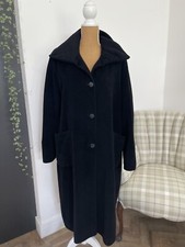 Marina Rinaldi Coat 16 18 Wool & Cashmere Winter Black