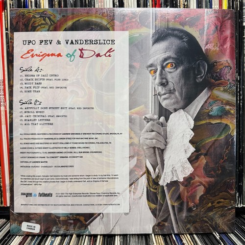 UFO FEV + VANDERSLICE - ENIGMA OF DALI (BLUE MARBLE VINYL LP) 2021!!! RARE!!! - Picture 2 of 3
