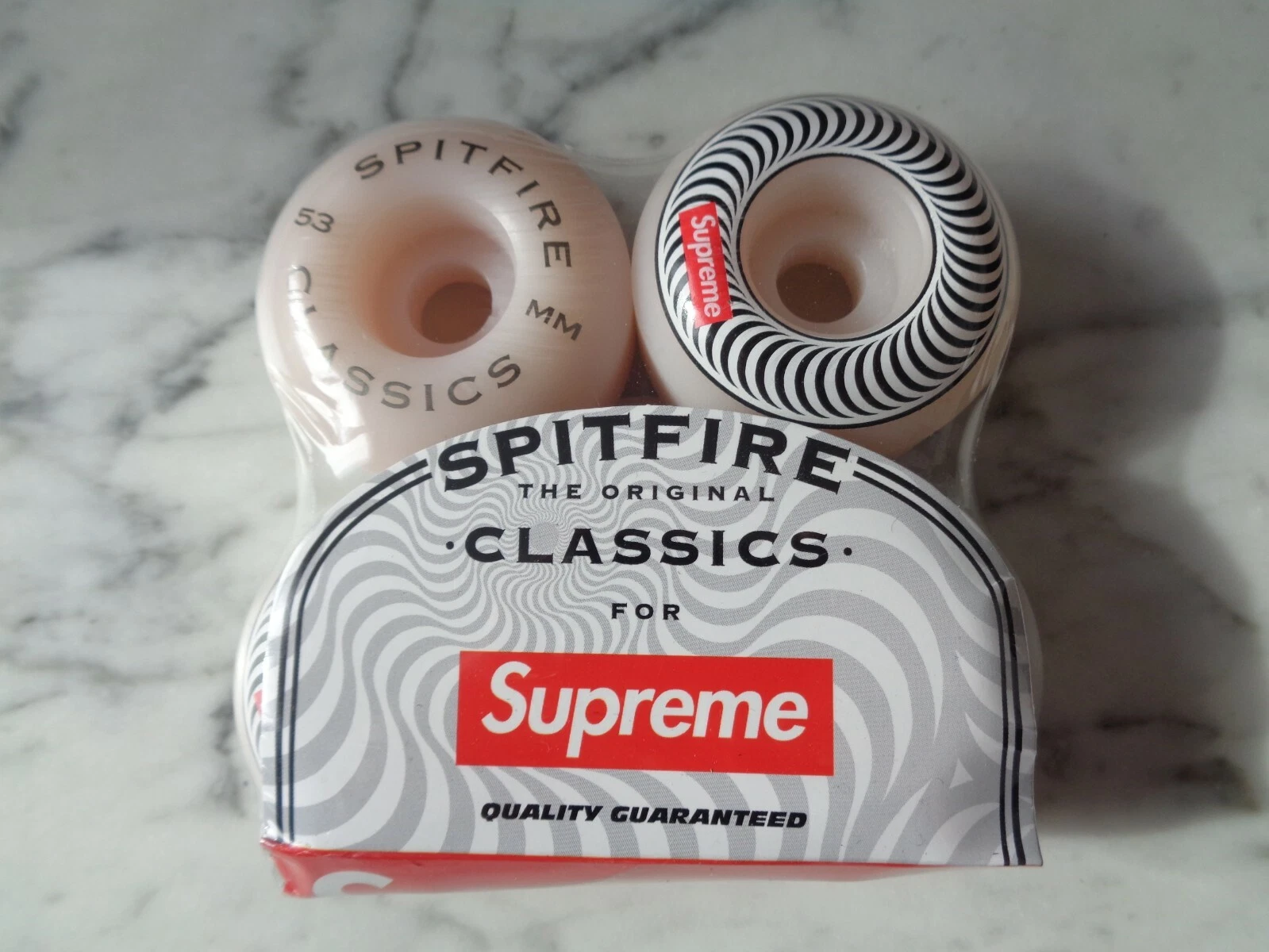 Supreme NYC Spitfire Classic Wheels White (set of 4) skateboard 53MM 99D