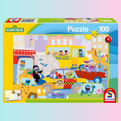 Puzzle - SESAMSTRASSE - im Strassenverkehr - 100 Teile  |  ab 6+  |  NEU OVP