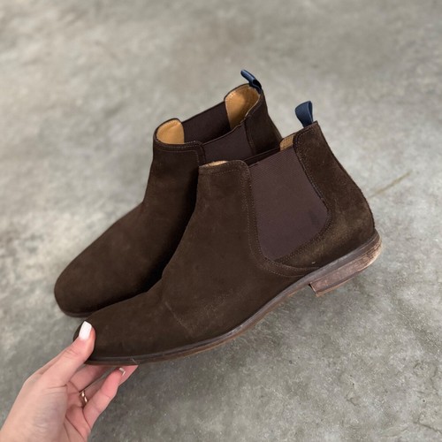 Combat agent Toecap suede coffee suede Chelsea boot - Picture 7 of 11
