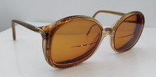 Vintage Flobark Brown Oval Horn-Rimmed Sunglasses Italy FRAMES ONLY