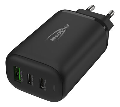 ANSMANN 3-Port USB Charger 65 W - USB Quick Charge 3.0 Power Delivery Profil 4