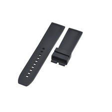 22x20mm Black Rubber Watch Strap For Breitling Diver Pro