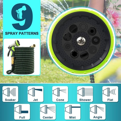 Expandable Garden Hose, Durable Flexible Water Hose, 9 Function Spray Nozzle - Picture 4 of 7
