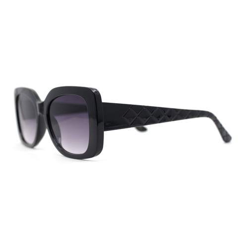 Girls Kids Size Chic Mod Elegant Rectangle Embossed Arm Sunglasses - Picture 9 of 17