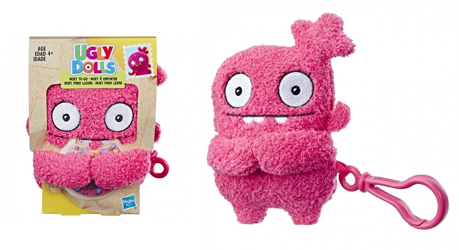MOXY Bag Clips Ugly Dolls School Plush Soft Toy LUCKY Uglydolls key Backpack