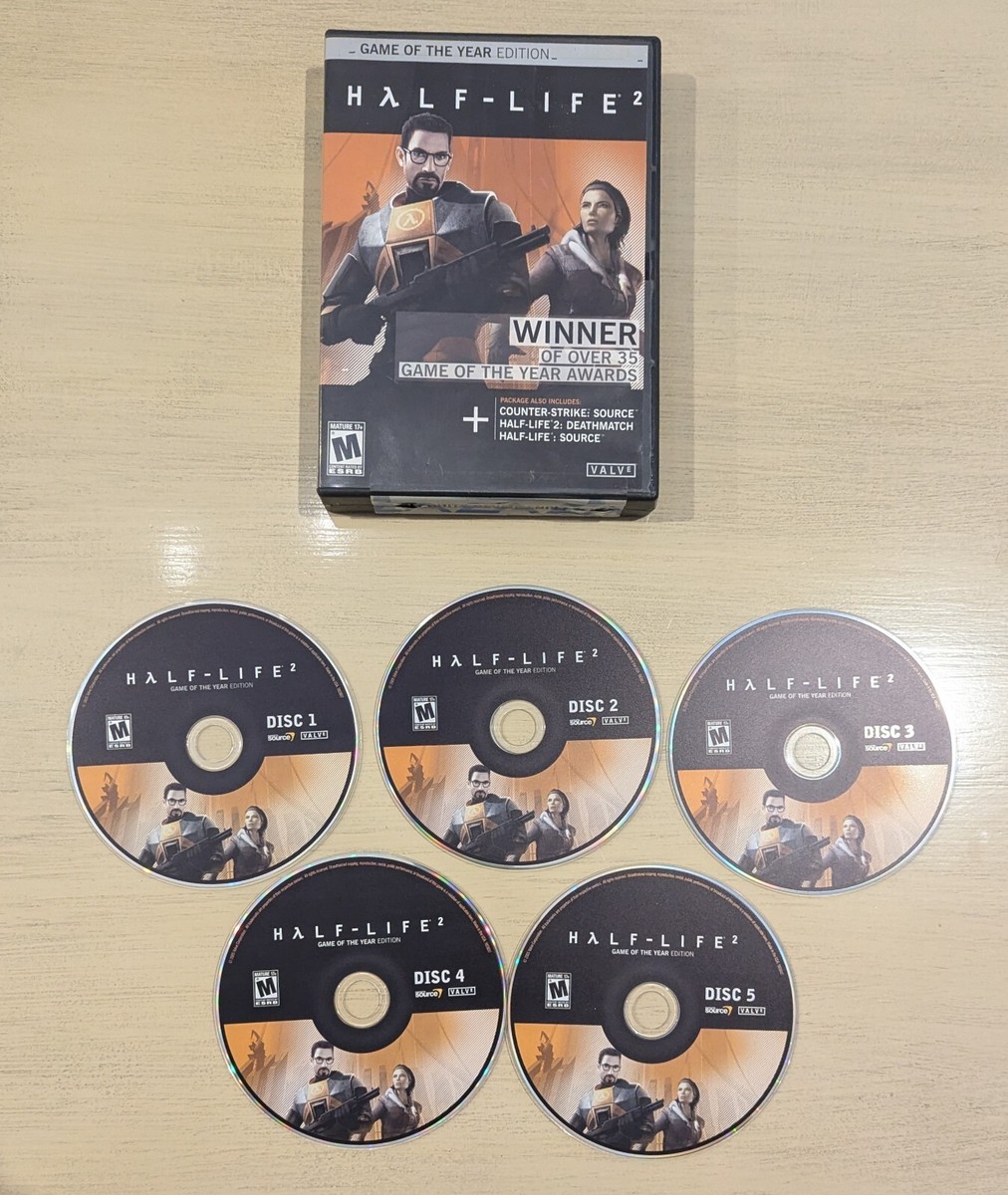 VALVE Half-Life 2 PC CD-ROM Game of the Year Edition 5 Disc Set
