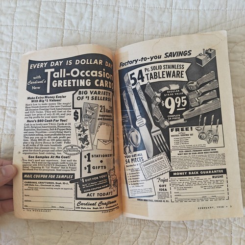 February 1958 The Workbasket Home Arts Magazine Knitting & Crochet Pattern Book - Picture 3 of 24
