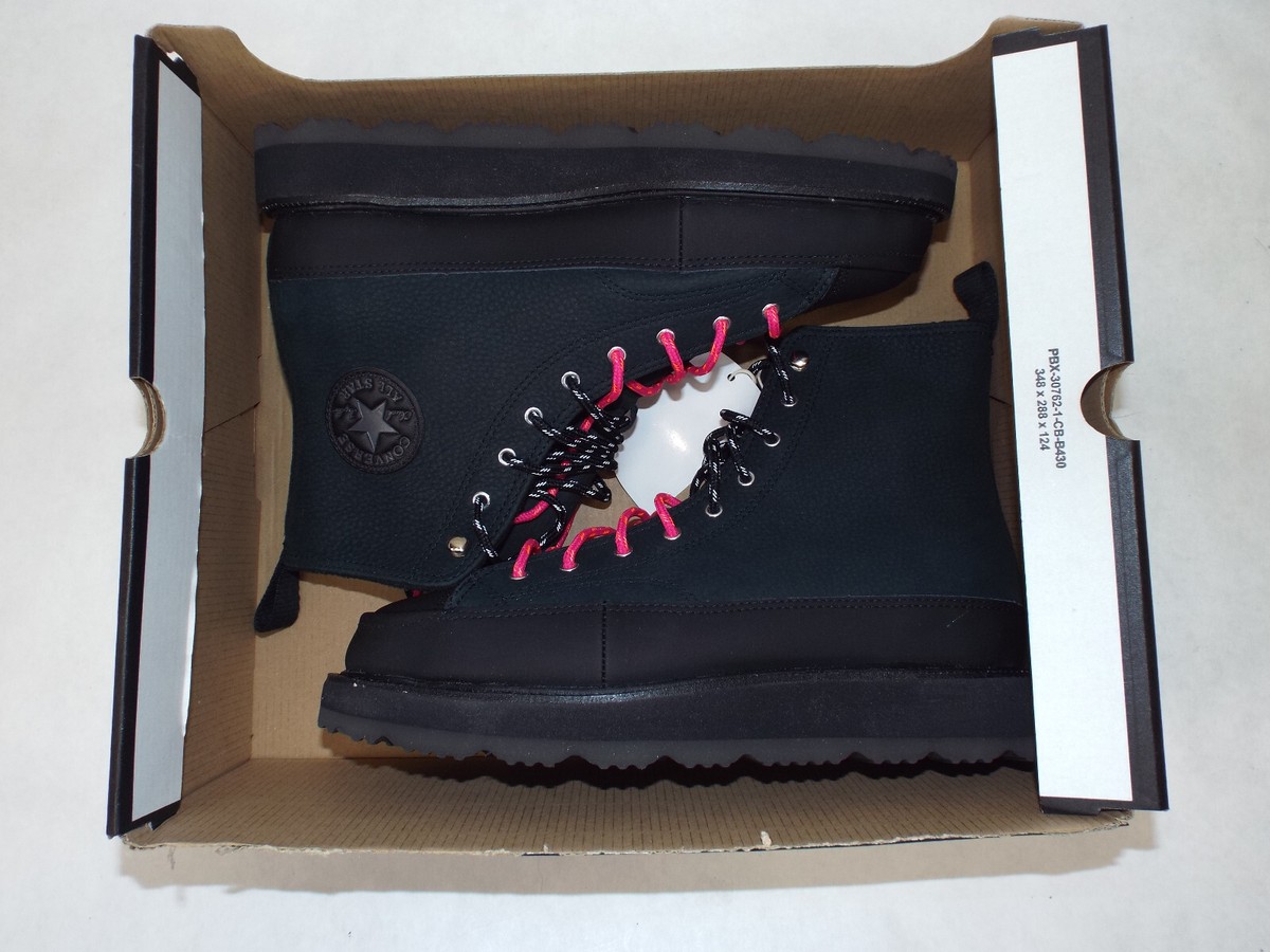 Mens 6 Womens 7.5 Converse CT Crafted Hiker Boot Hi Black 