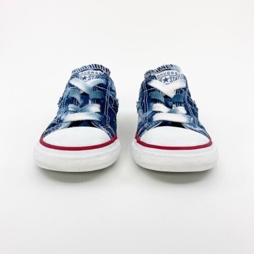 Converse One Star Blue Denim Tie Dye Splatter Infant Shoes Sneakers Size 7 - Picture 3 of 7