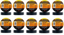3M Scotch Vinyl Electrical Tape Super 88, 3/4 in x 66 ft. 8.5-mil Black, 10 roll