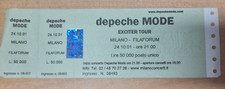 DEPECHE MODE -  Exciter Tour 24-10-01, Milano Forum Posto Unico,BIGLIETTO,TICKET