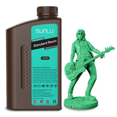 SUNLU 1000G 3D Printer Resin Standard Photopolymer UV 405nm LCD/DLP/SLA Green