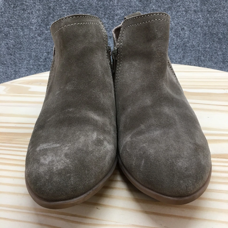 Diba Boots Womens 10 Casual Side Zip Ankle Bootie Brown Suede Comfort Low Heels - Image 4 of 4