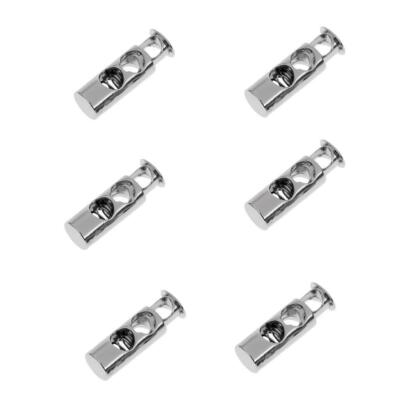 Posten 6 Lauf Metall Schnur Schlösser Stopper Knebel Enden Gummis Zubehör Tauwerk