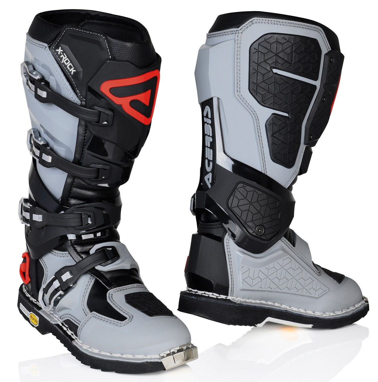 STIVALI SNODO BOOTS MOTO CROSS ENDURO ACERBIS X-ROCK MM 2021 NERO GRIGIO TG 43