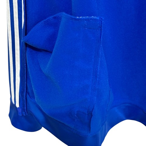 Adidas Track Jacket Youth Boys Medium Blue Full Zip Pockets (inside & out) Logo - Picture 6 of 9