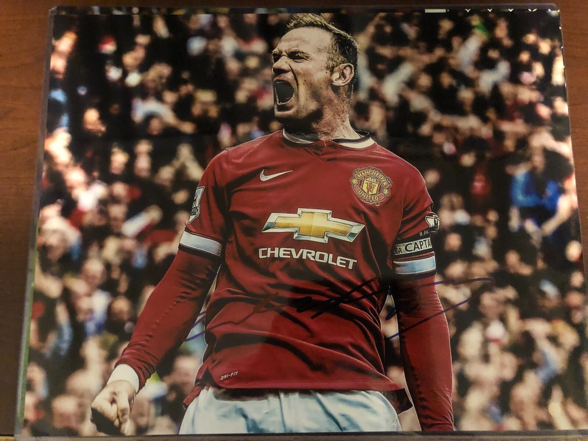 WAYNE ROONEY SIGNED MANCHESTER UNITED 11X14 C | eBay