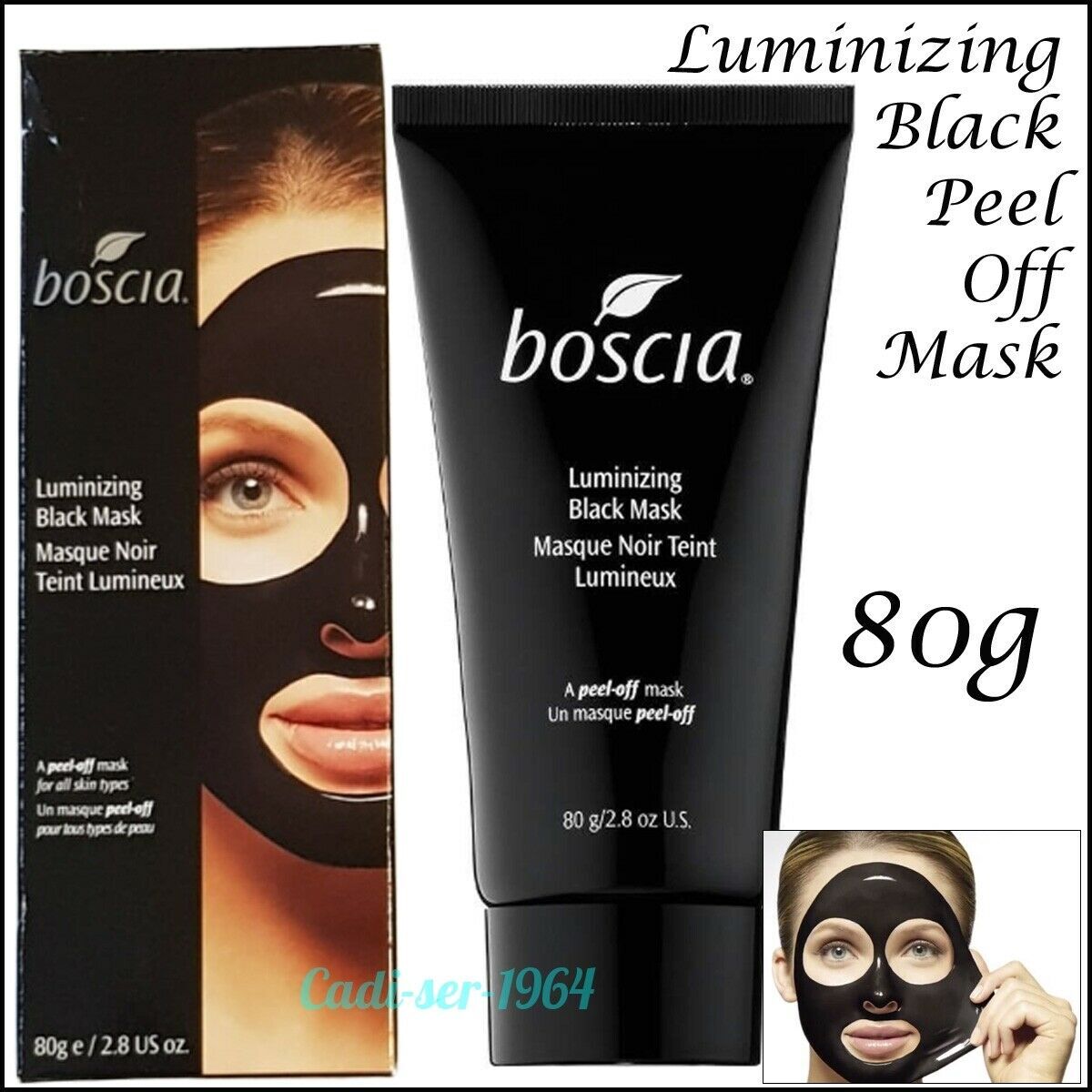 Boscia Luminizing Black Peel Off Face Mask 80g For All Skin Types NEW