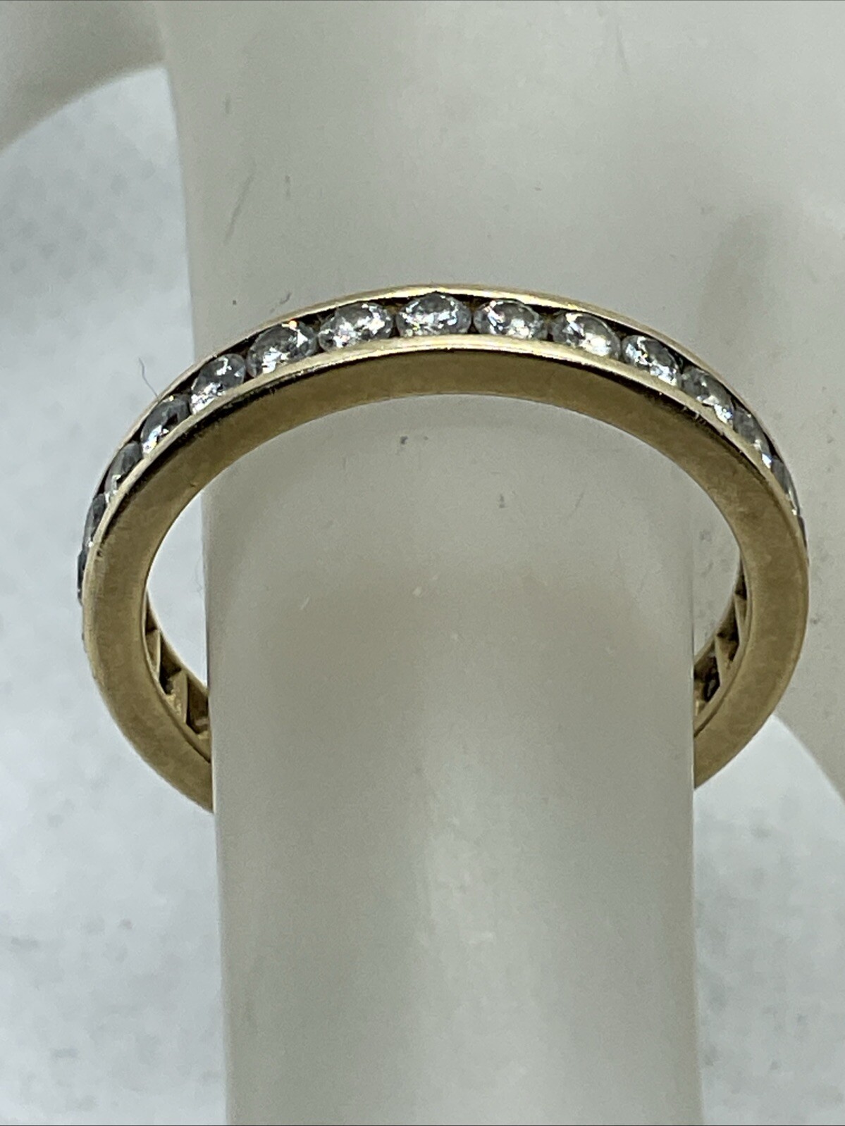 Solid 14kK Yellow Gold Diamonds STACKABLE ETERNIT… - image 12