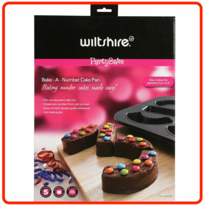 ❤ WILTSHIRE BAKE A NUMBER CAKE PAN Age Name Letter Birthday Party