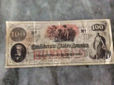 confederate currency 100