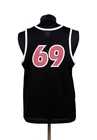 Men's Vintage 90s Porn Star 69 Red Logo Black Mesh Jersey White Trim Size L