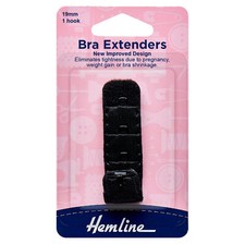 Hemline Black Bra Extenders - Full Range of Sizes Available 