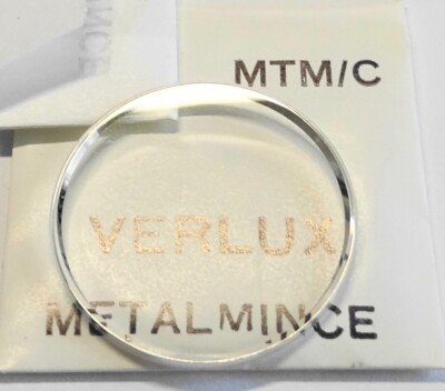 Verre De Montre 31.1 Mm - Verlux - Bague Chromée, Plat Des Deux Côtés