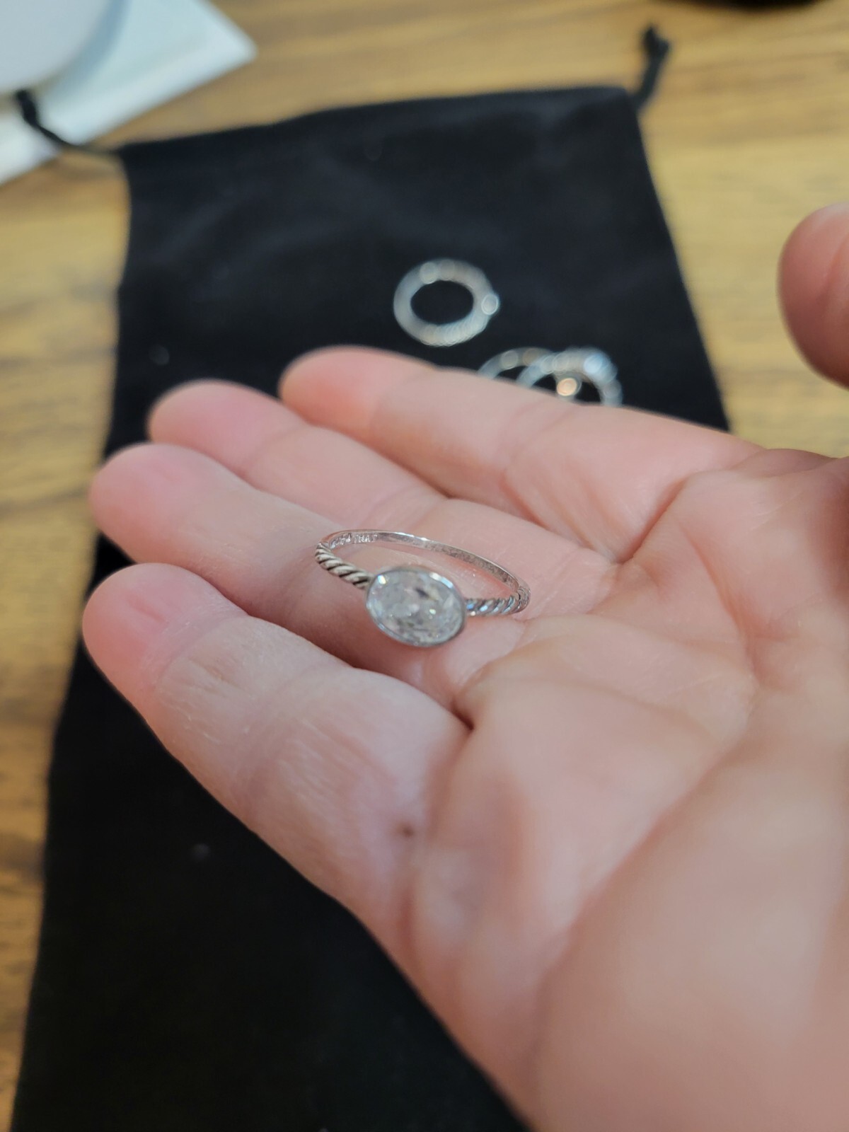 silver stacking rings - image 7