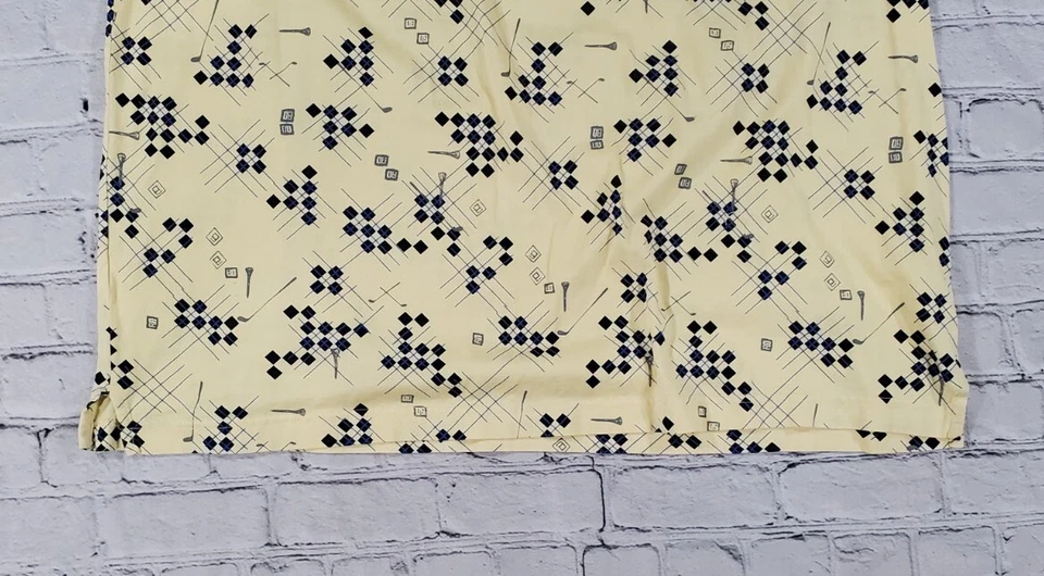 Camisa Polo Vintage Cuña Golf Amarillo Azul Diseño Club PARA HOMBRES TALLA XXL Foto 2 de 4