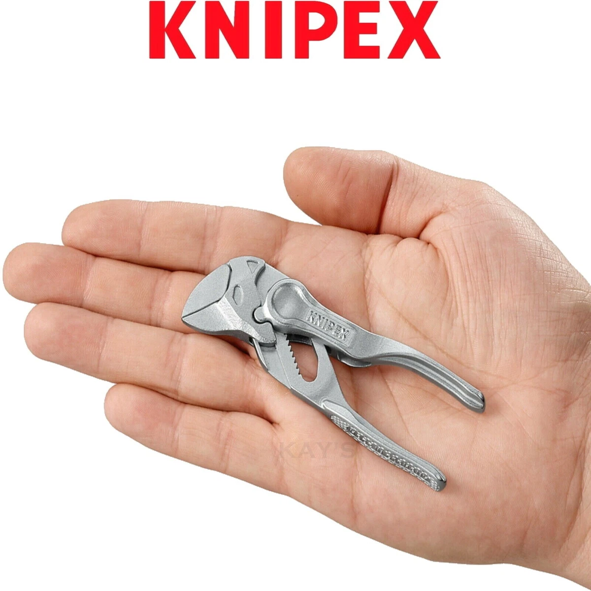 Knipex 86 04 100 Mini Pliers Wrench 100mm 4 XS Small Slip Joint Smooth Jaw  Grip