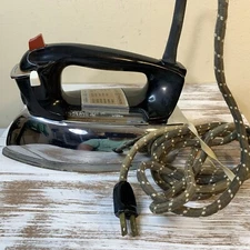 Vintage GE General Electric Steam and Dry Iron tested 71F80T - 1100 Watt Works