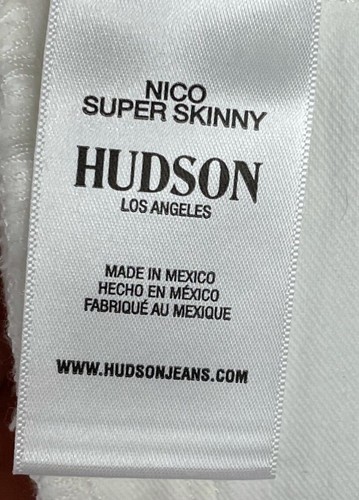 Hudson Mid Rise Ciara Super Skinny Exposed Leg White Stretch Jeans Women 29 - Picture 6 of 6