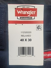 WRANGLER WORKWEAR 40X30 WORK PANTS RELAXED FIT BLUE 112320220