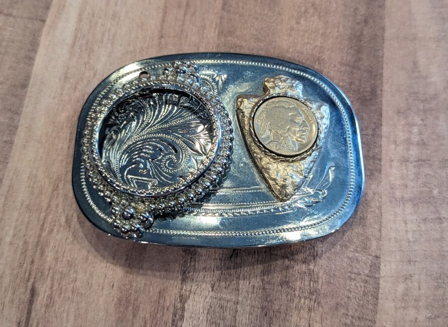 Vintage Double Coin Holder Belt Buckle eBay