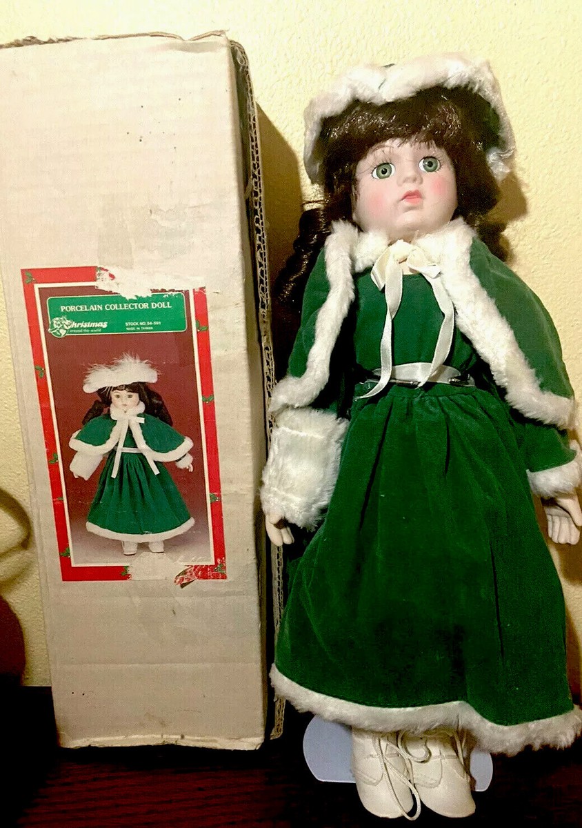 VINTAGE Christmas Around World Porcelain Collector Doll #54-591