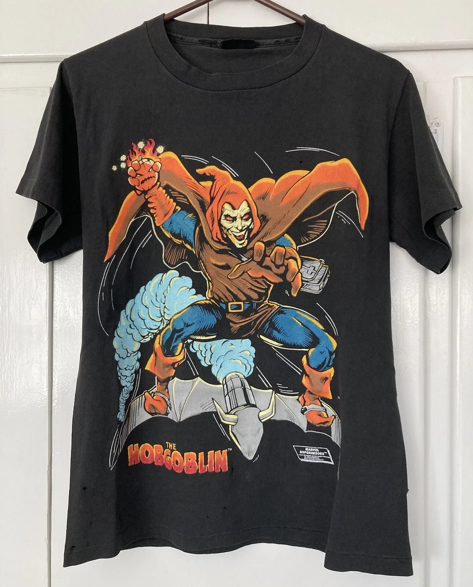 HOBGOBLIN SHIRT MARVEL SUPERHEROES COMICS 80S VTG SPIDER MAN GREEN GOBLIN HORROR